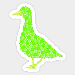 Aboriginal duck art green Sticker